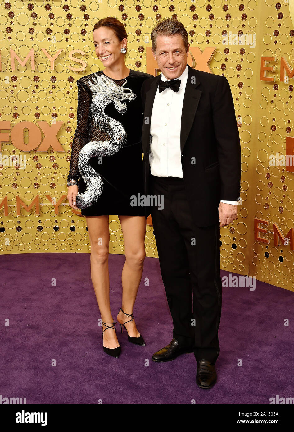 LOS ANGELES, CA - SEPTEMBER 22: Anna Elisabet Eberstein and Hugh Grant