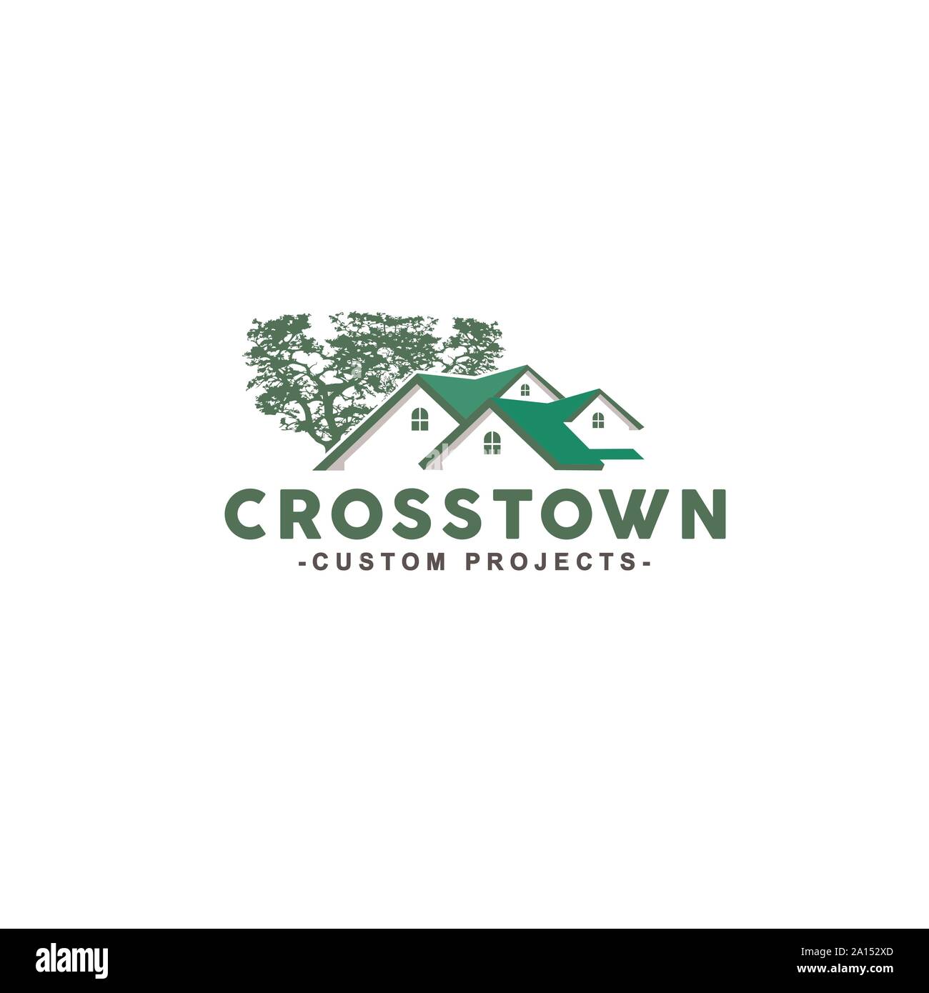 home and leaf for natural logo property Stock Vector