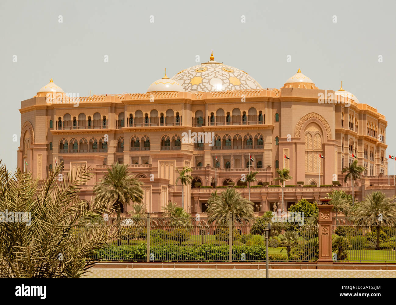 The Emirates Palace luxury five star hotel in Abu Dhabi, United Arab Emirates Stock Photo