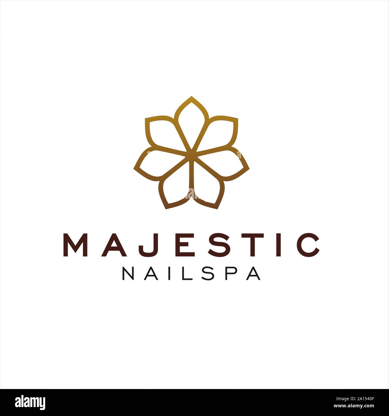 lotus line art Stock Vector