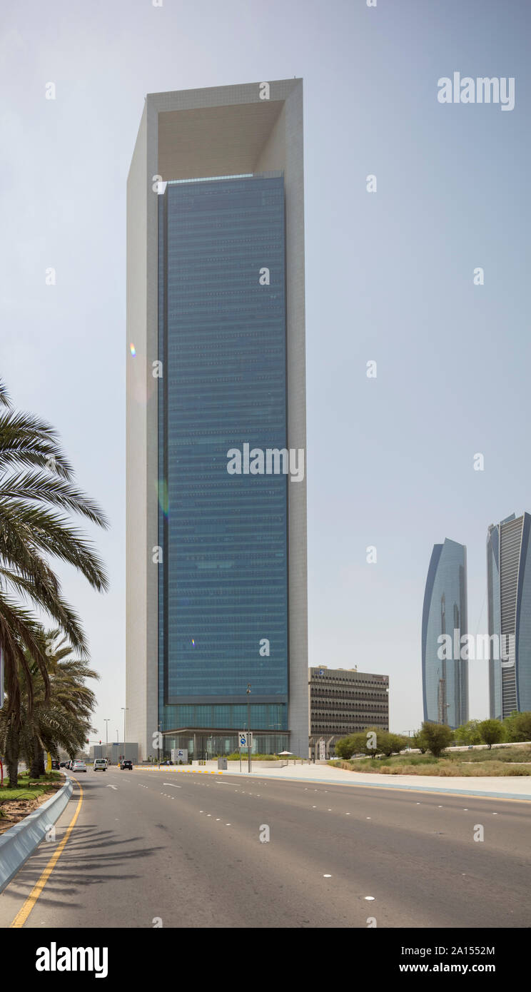 Abu Dhabi National Oil Company (ADNOC) headquarters building, Abu Dhabi, United Arab Emirates Stock Photo