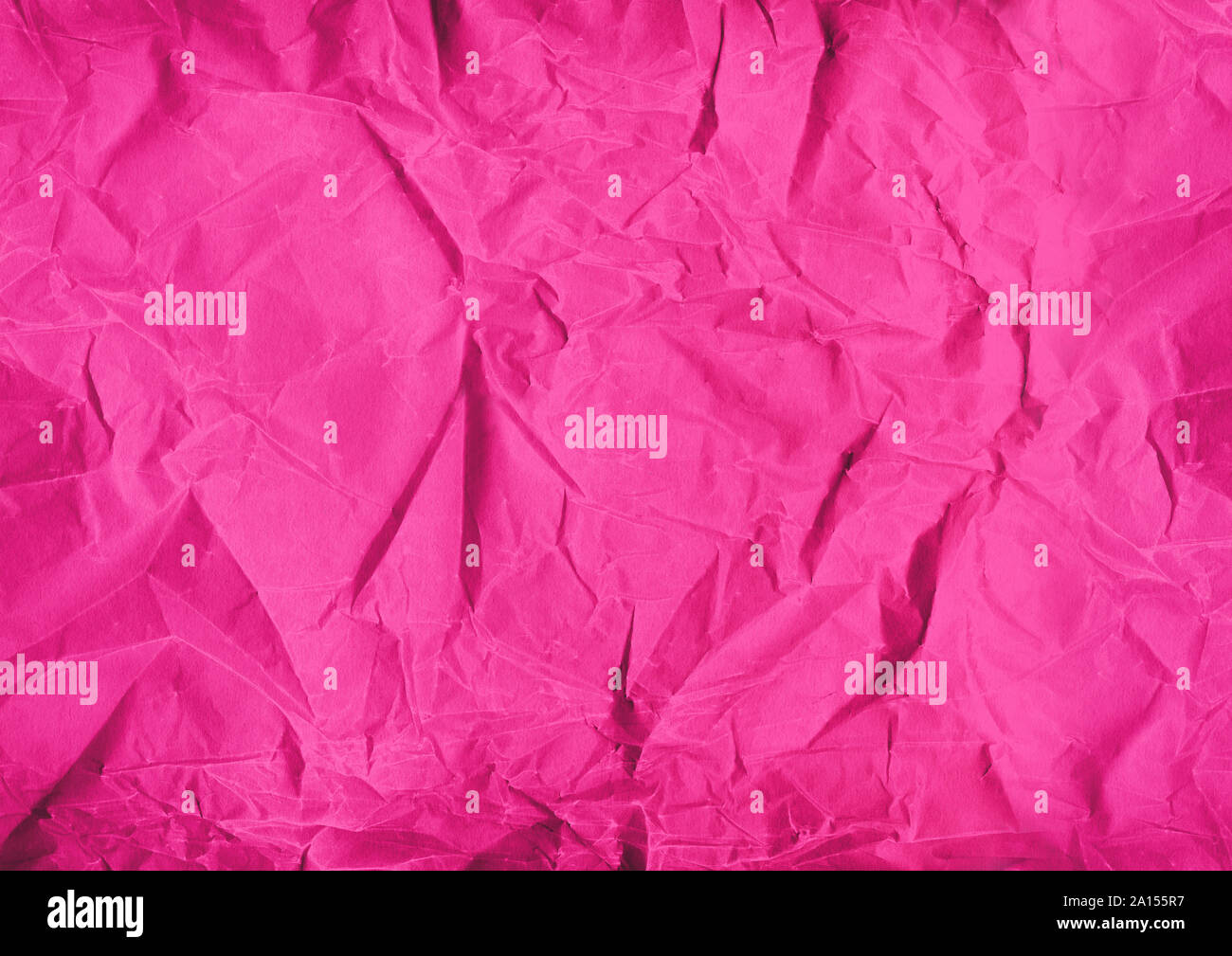 Crumpled pink paper texture, pink background, wallpaper Stock Photo