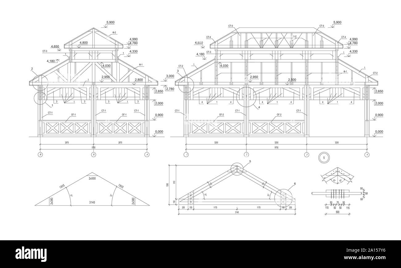 Architectural Drawing House Stock Photos Architectural Drawing