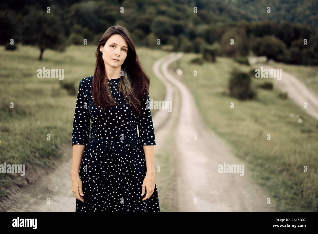 Girl country road walking hi-res stock photography and images - Alamy