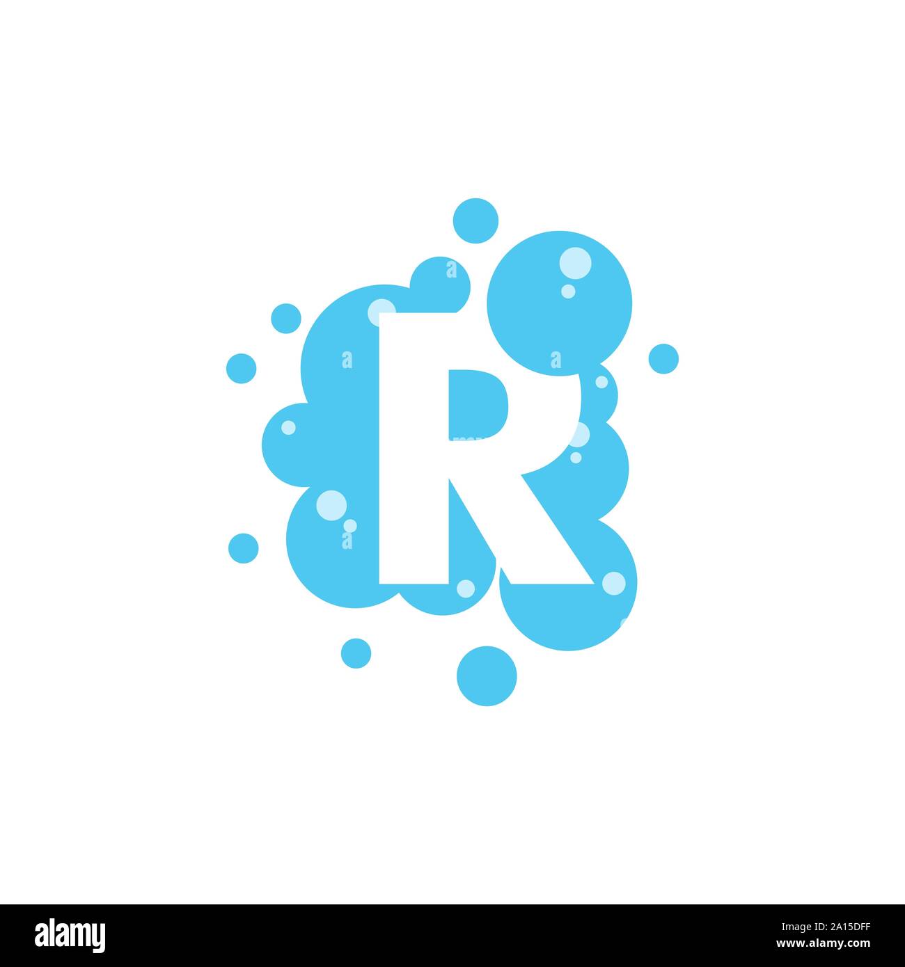 Bubble with initial letter r graphic design template Stock Vector Image ...
