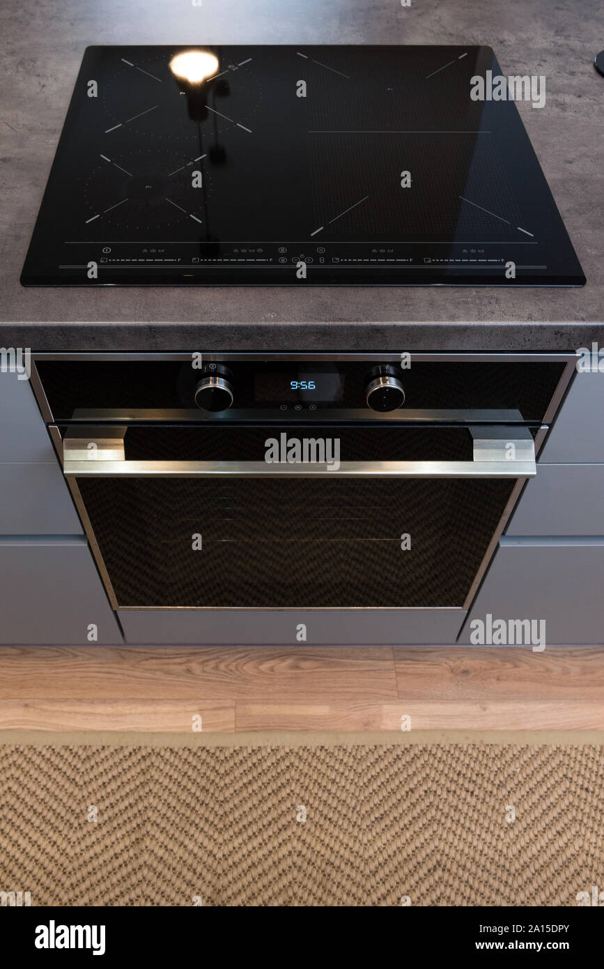 Electric Stove With Induction Cooktop In Contemporary Kitchen