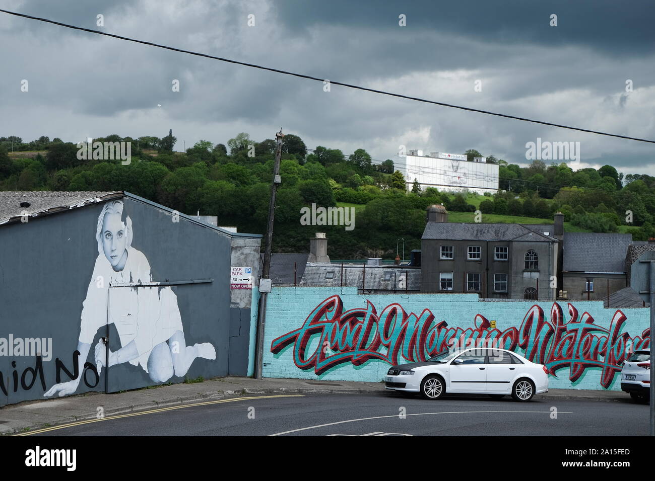 Street art on walls in Waterford City Ireland Stock Photo - Alamy