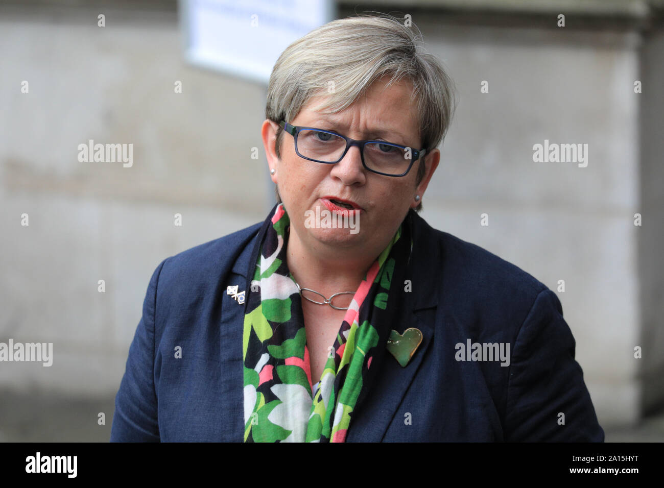 Westminster, London, UK. 24th Sep, 2019. Joanna Cherry, QC, SNP MP. The Supreme Court case ruling on the suspension of Parliament by the Prime Minister is announced at the court in Westminster this morning - the ruling outcome was against the government, judges found unanimously that that prorogation was illegal. Credit: Imageplotter/Alamy Live News Stock Photo