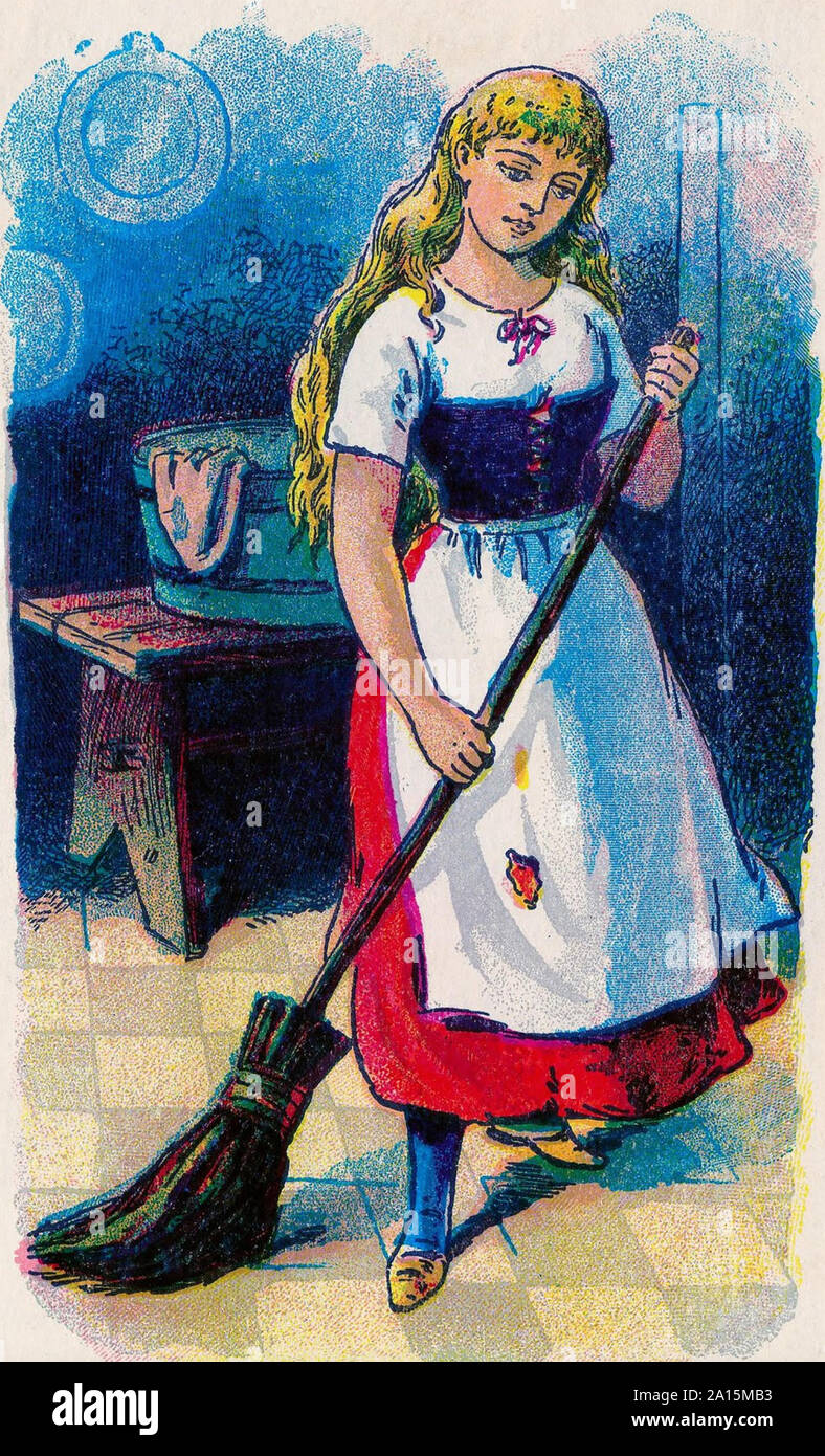 CINDERELLA in an illustration about 1890 Stock Photo