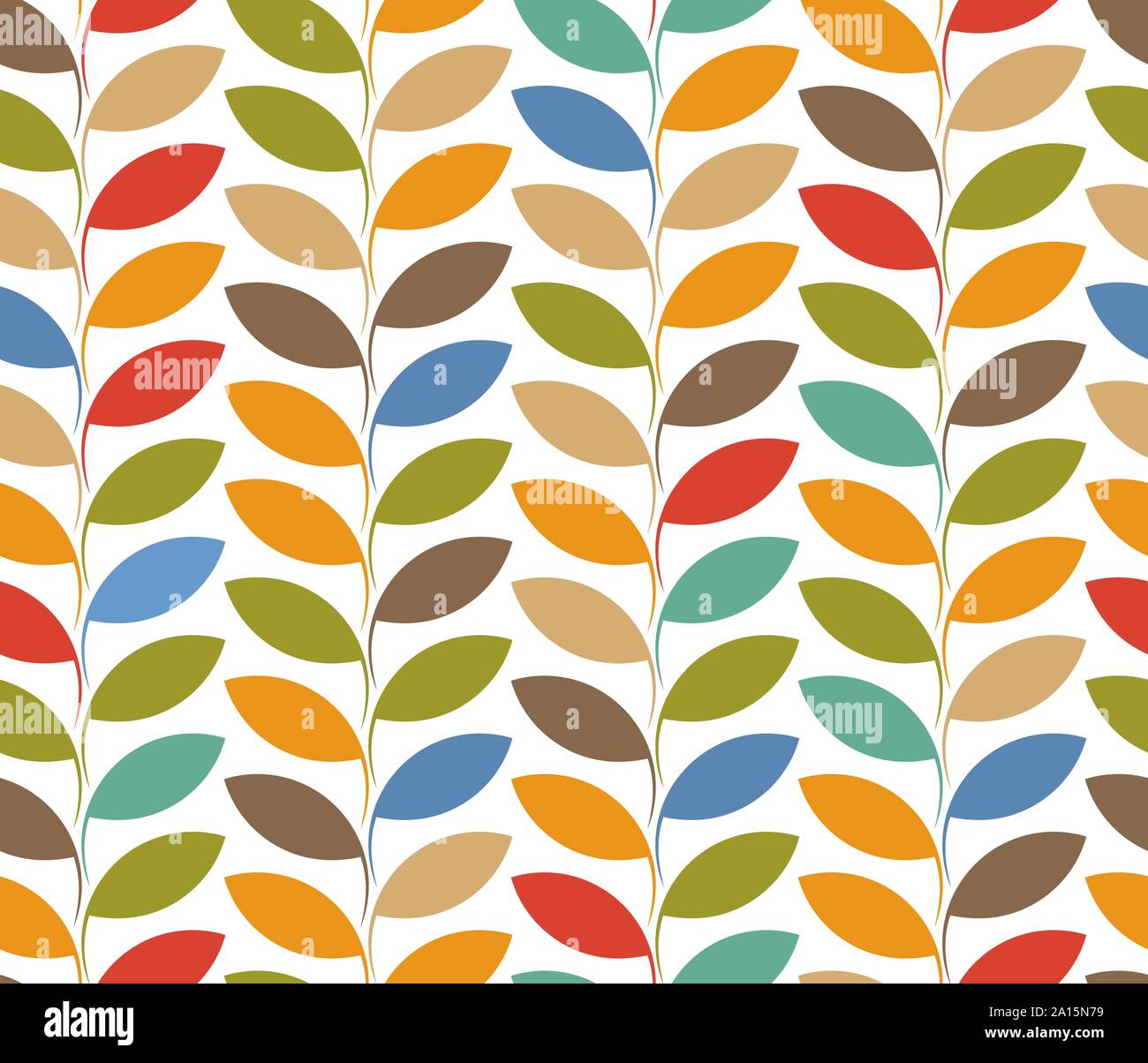Vector illustration. Seamless colorful leaves background as vertical ...