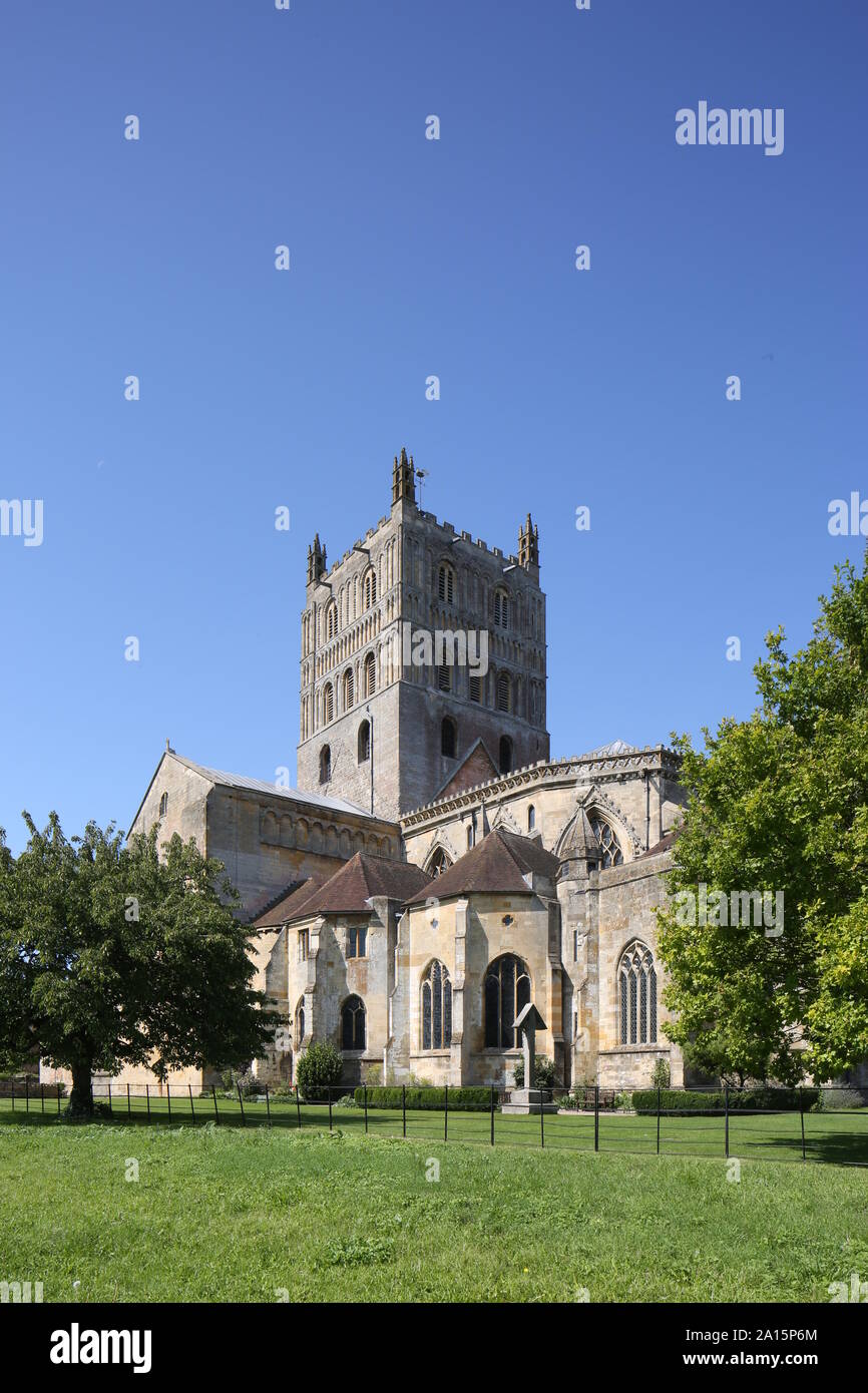 Tewkesbury Abbey, Gloucestershire, Abbey Church from South-East Stock ...