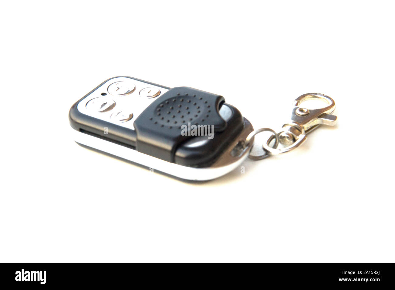 Automatic door remote with keychain isolated on a white background Stock Photo