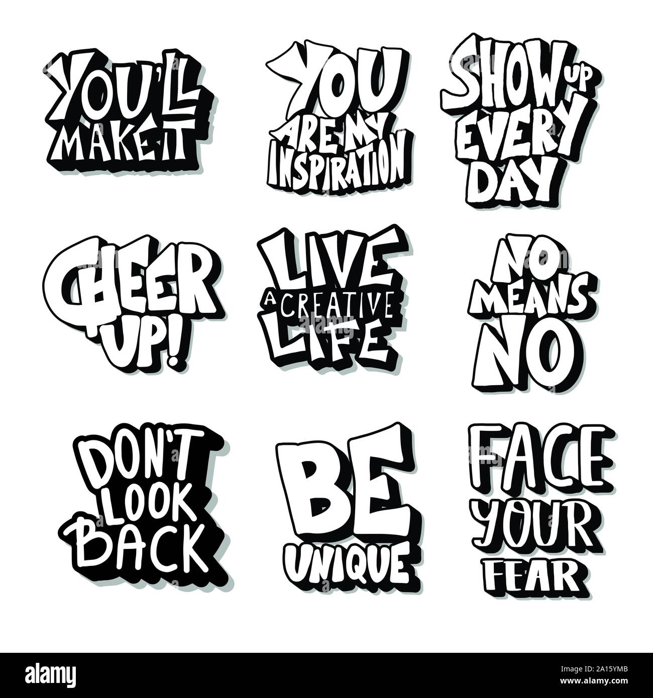 Premium Vector  Set of lettering phrases for print with dance quote. hand  drawn isolated design. calligraphy motivation poster. vector illustration.