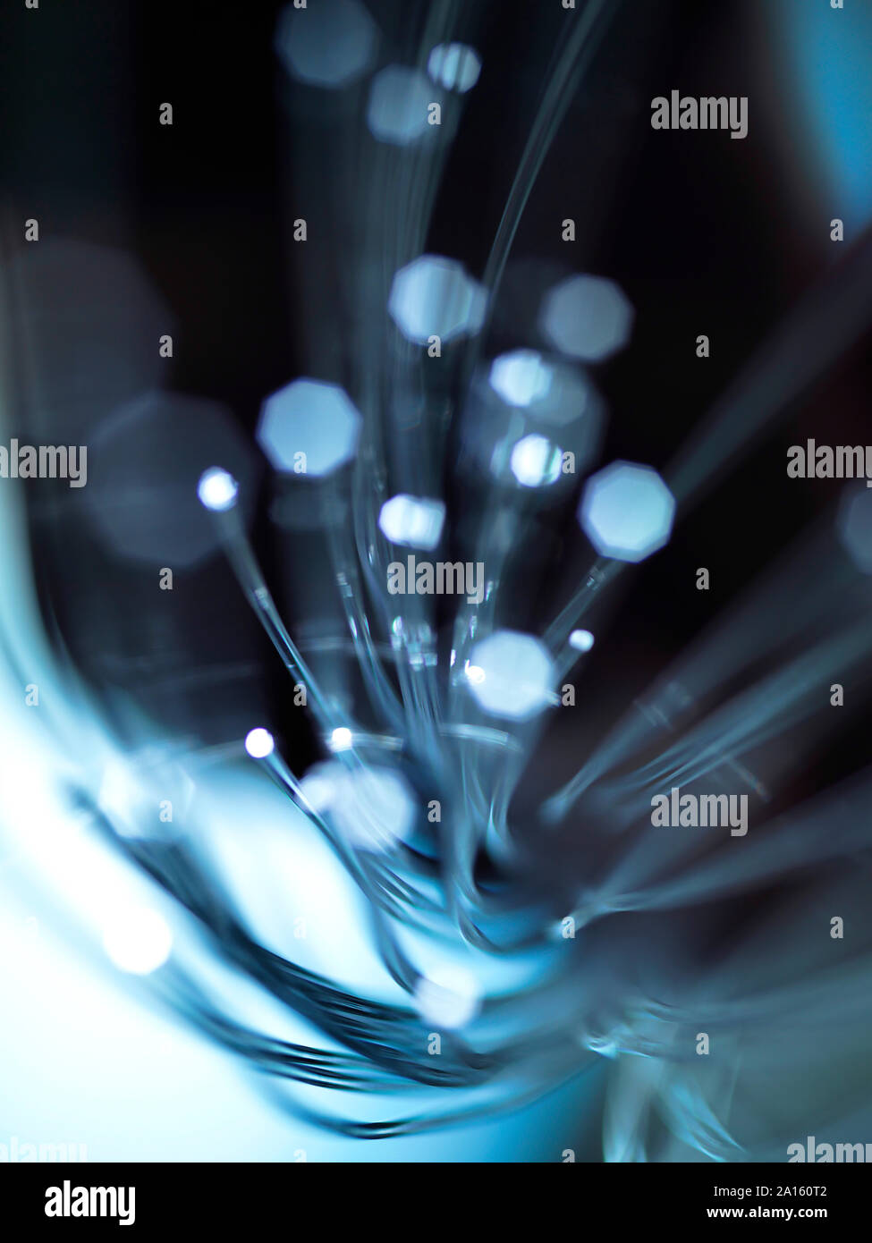 Detail of fibre optics Stock Photo