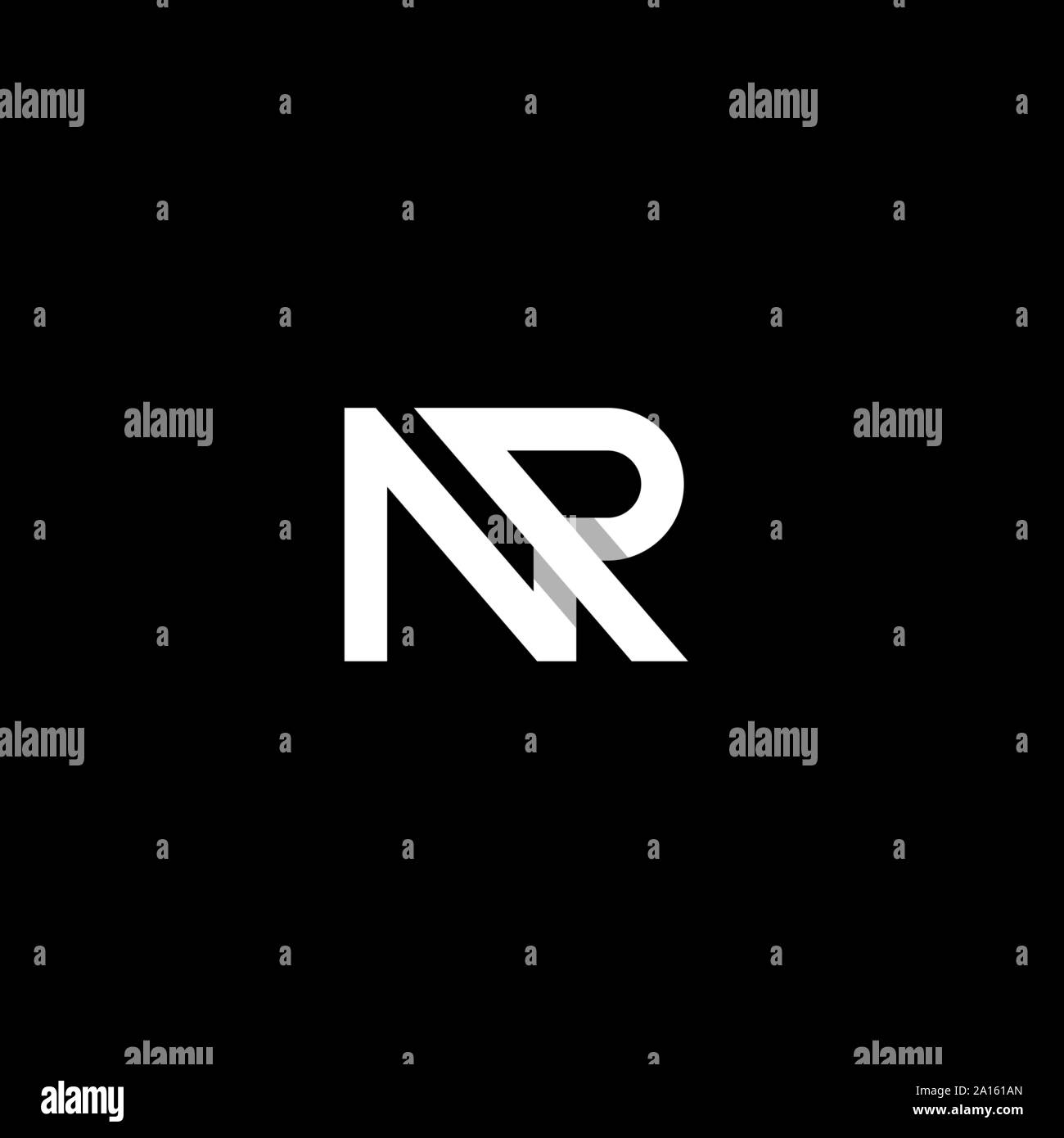 Letter NR AR R N Logo Design Simple Vector Stock Vector