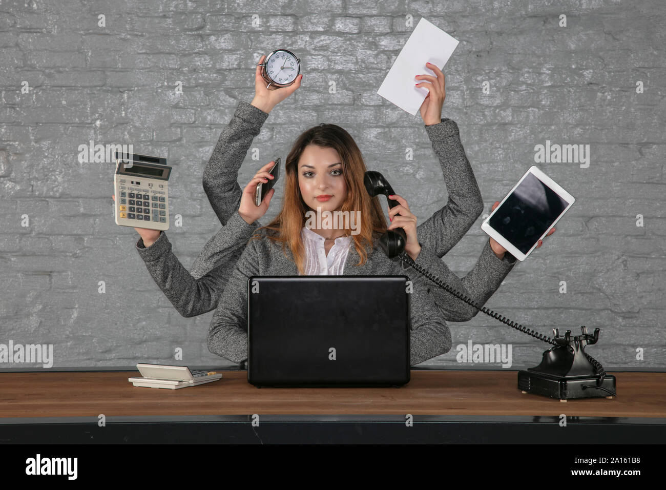 young business woman is irreplaceable in her position Stock Photo