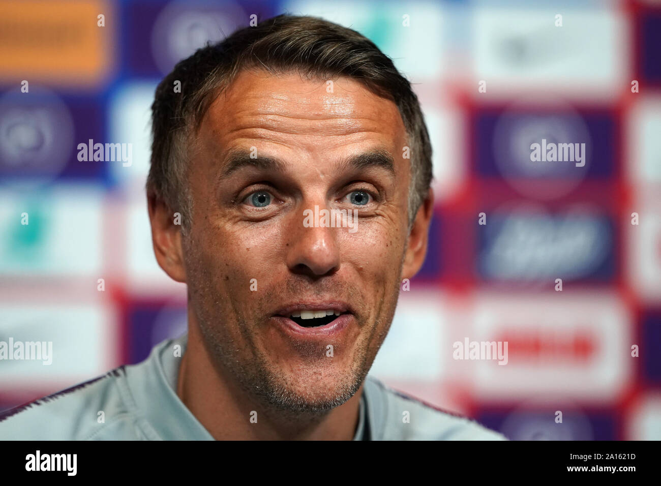 Phil Neville during the team announcement at Wembley Stadium, London
