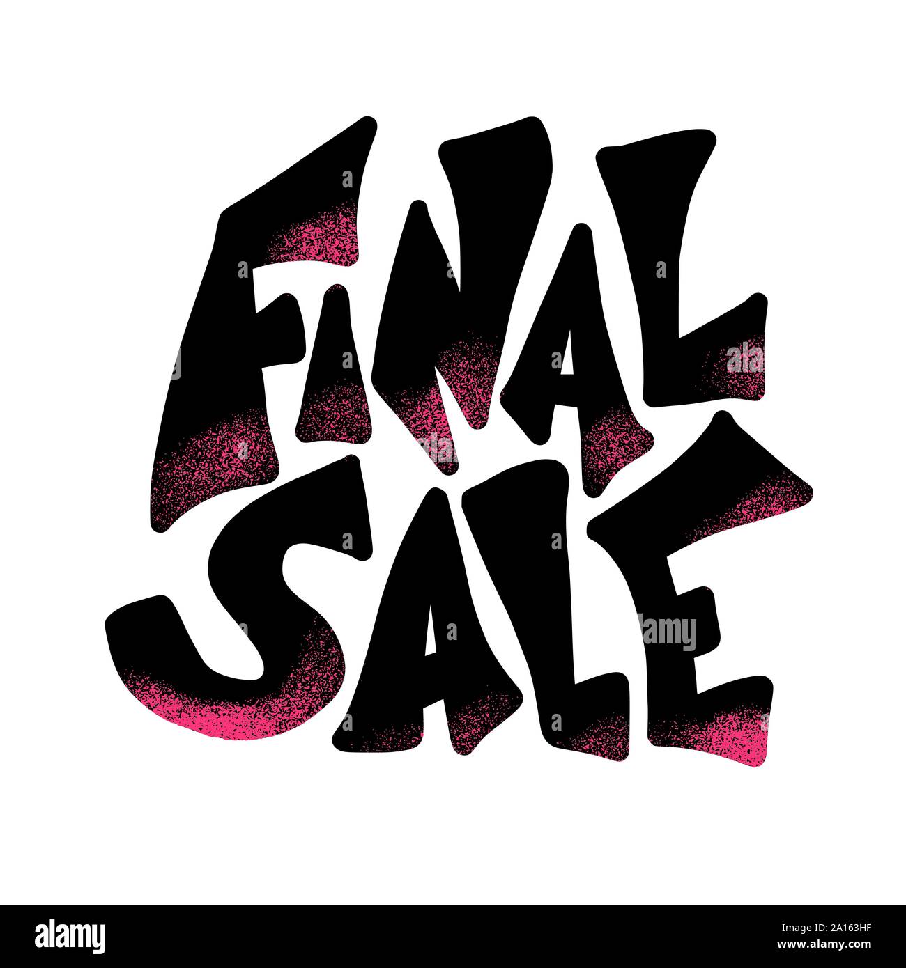 Final sale message isolated on white background. Poster, banner, card