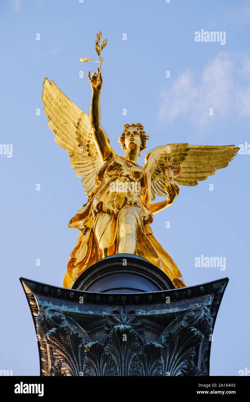 Germany, Upper Bavaria, Munich, Angel of Peace in Bogenhausen Stock Photo