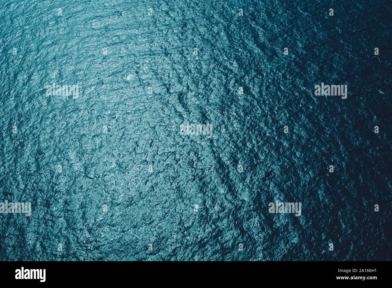Aerial view of deep blue sea at Great Barrier Reef, Australia Stock