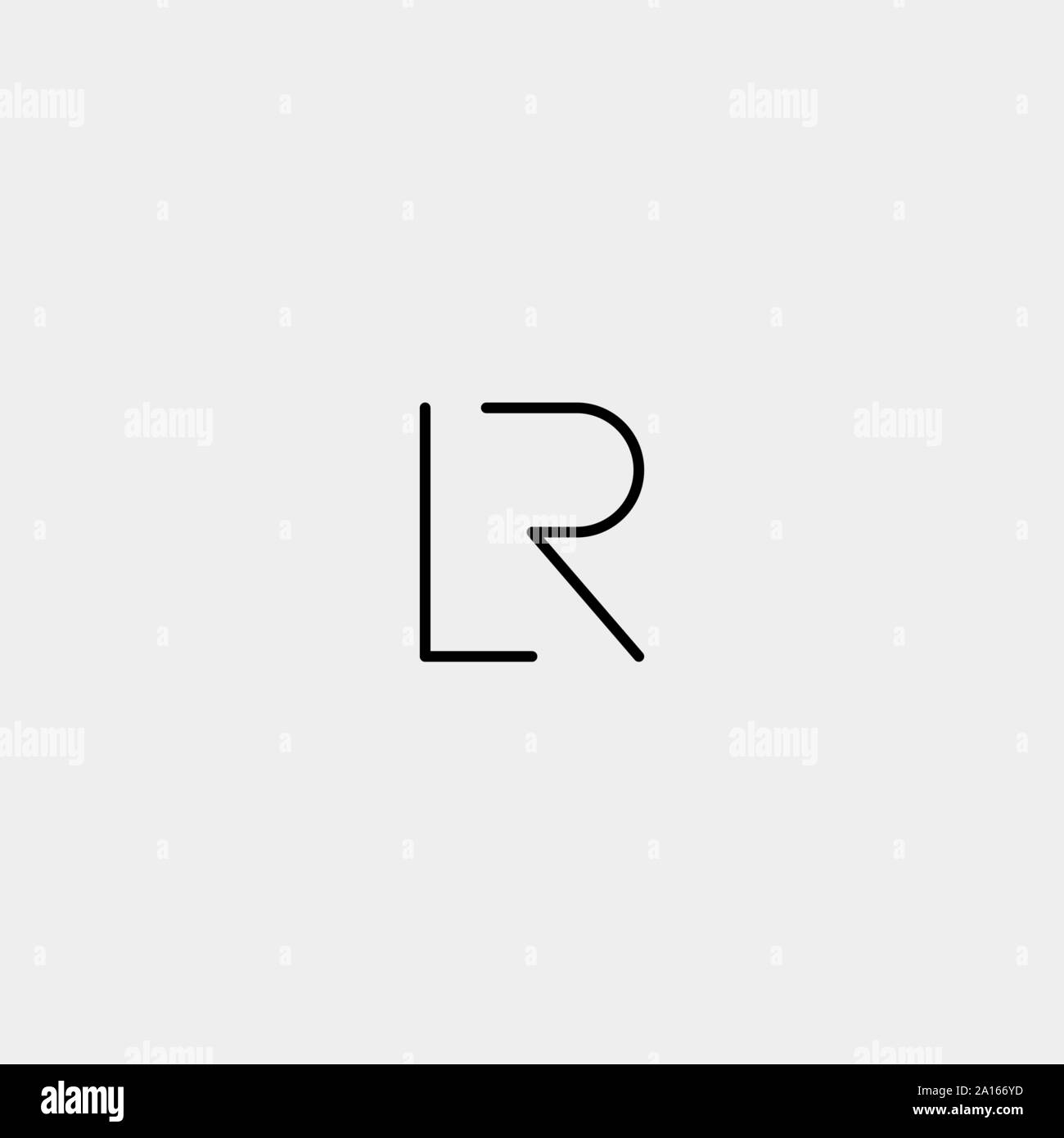 Letter R L RL LR Logo Design Simple Vector Elegant Stock Vector Image ...