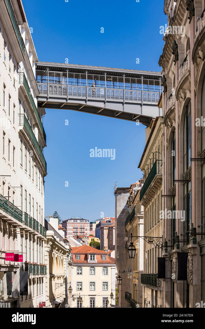 Portugal, Lisbon, Santa Justa Lift Stock Photo