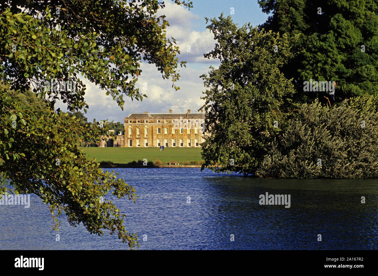 Petworth House stately home of Lord Egremont in West Sussex.THIS IMAGE WAS MADE FROM LAND TO WHICH THE PUBLIC HAS FREE ACCESS Stock Photo