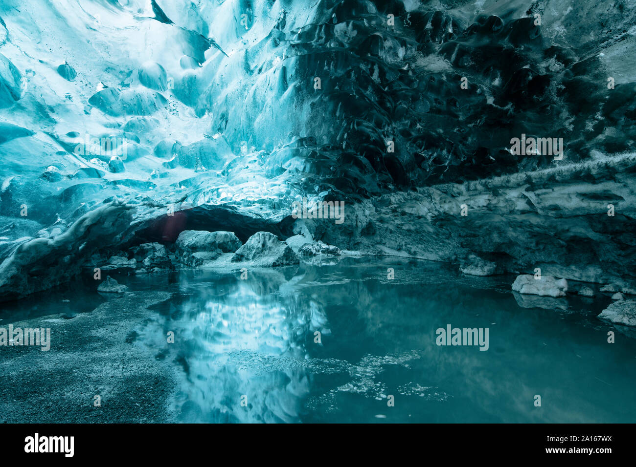 Iceland, South Iceland, Ice cave in Vatnajokull National Park Stock Photo