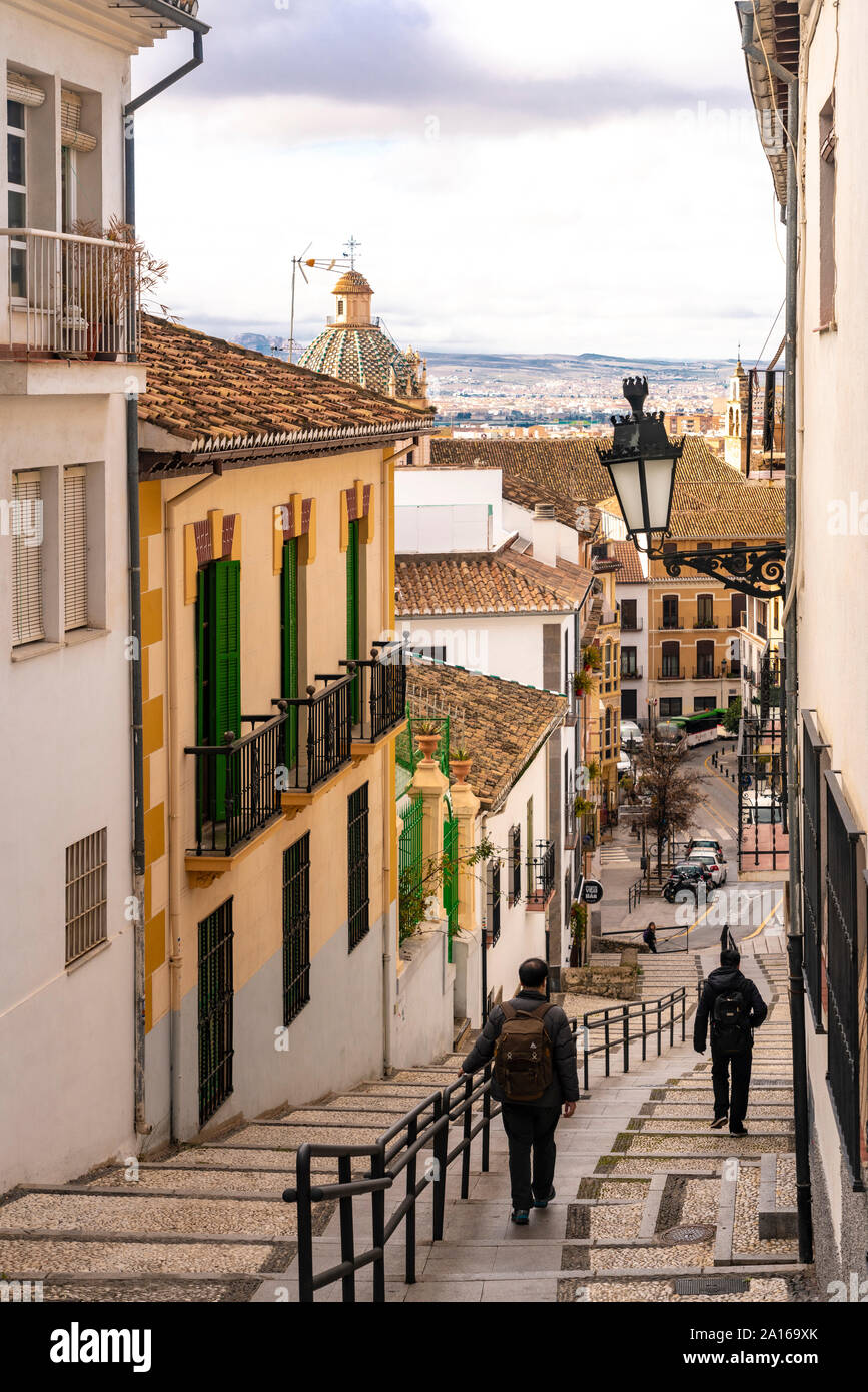 Alley in Realejo-San Matias, Granada, Spain Stock Photo