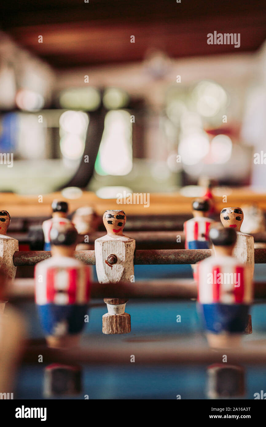 Foosball table in a sports bar Stock Photo Alamy