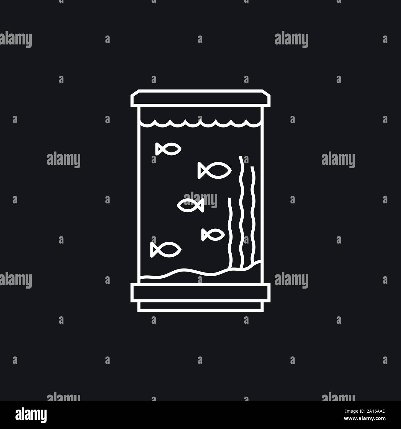 Aquarium fish vector icon. Flat aquarium fish icon for your design. Stock Vector