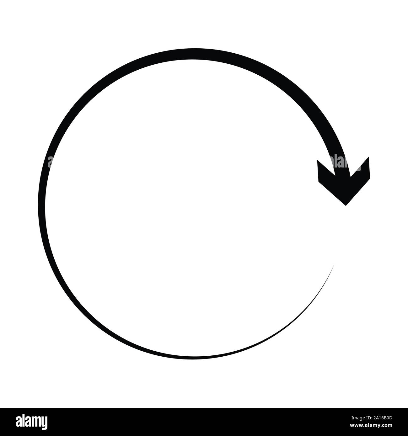 Circular, circle arrow right. Radial arrow icon, symbol. Clockwise