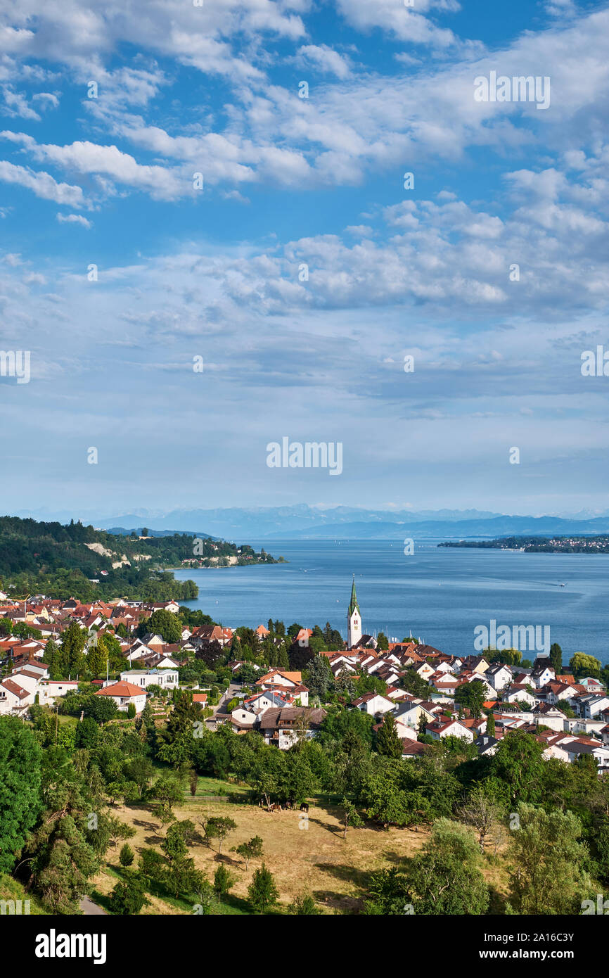 View over Sipplingen and Lake Constance, Germany Stock Photo