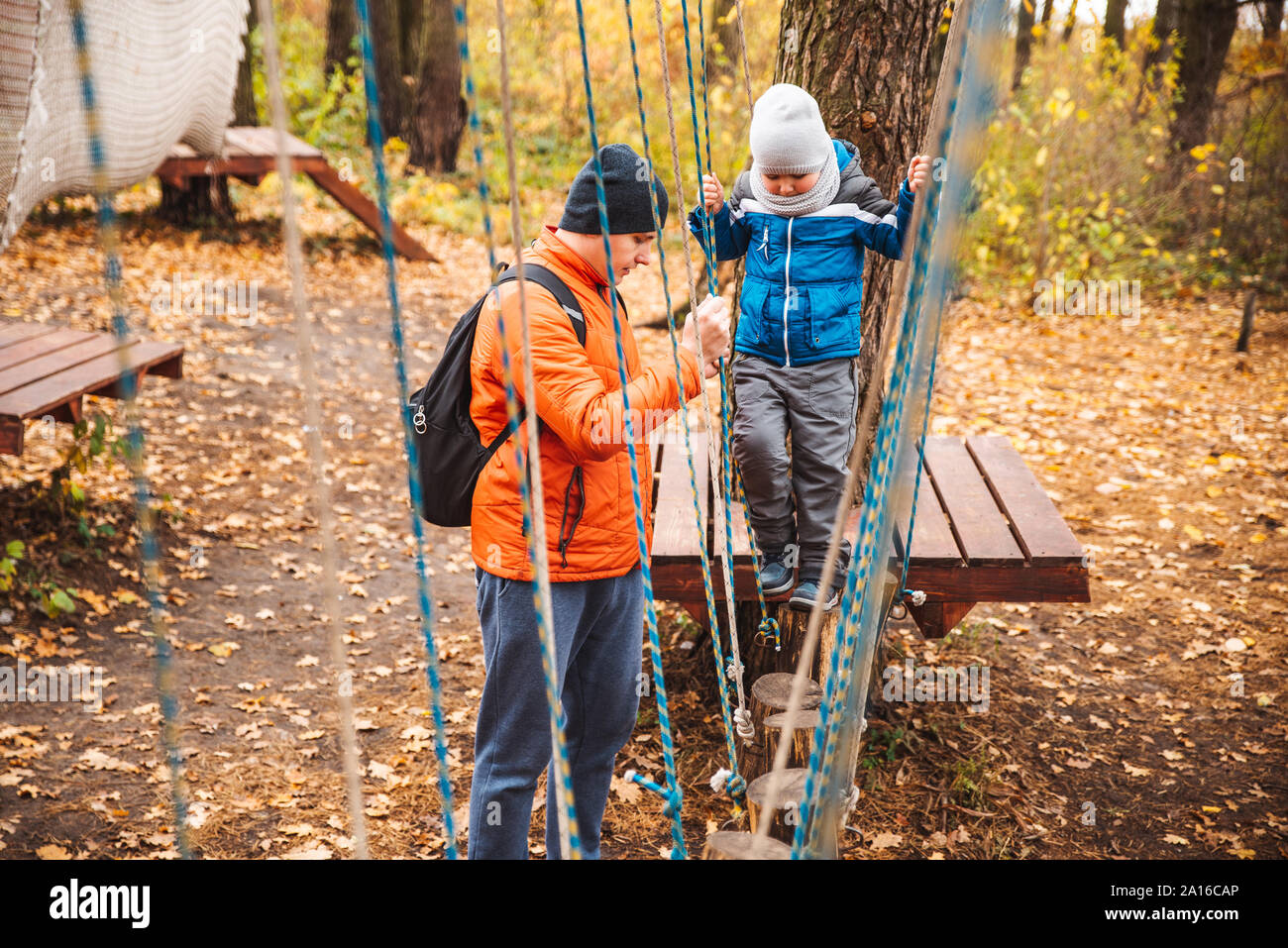 Father son amusement park hi-res stock photography and images - Alamy