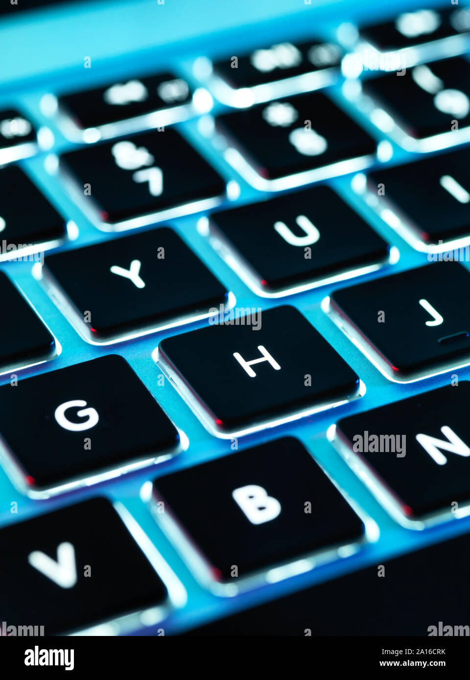 Laptop computer keyboard, close-up Stock Photo