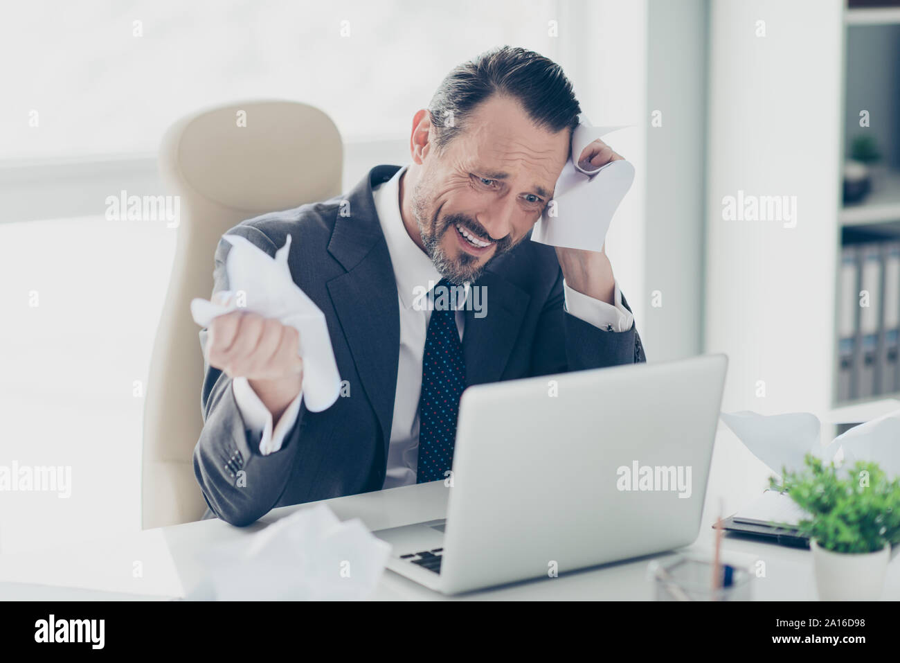 Depressed Man Grumpy Man High Resolution Stock Photography and Images ...
