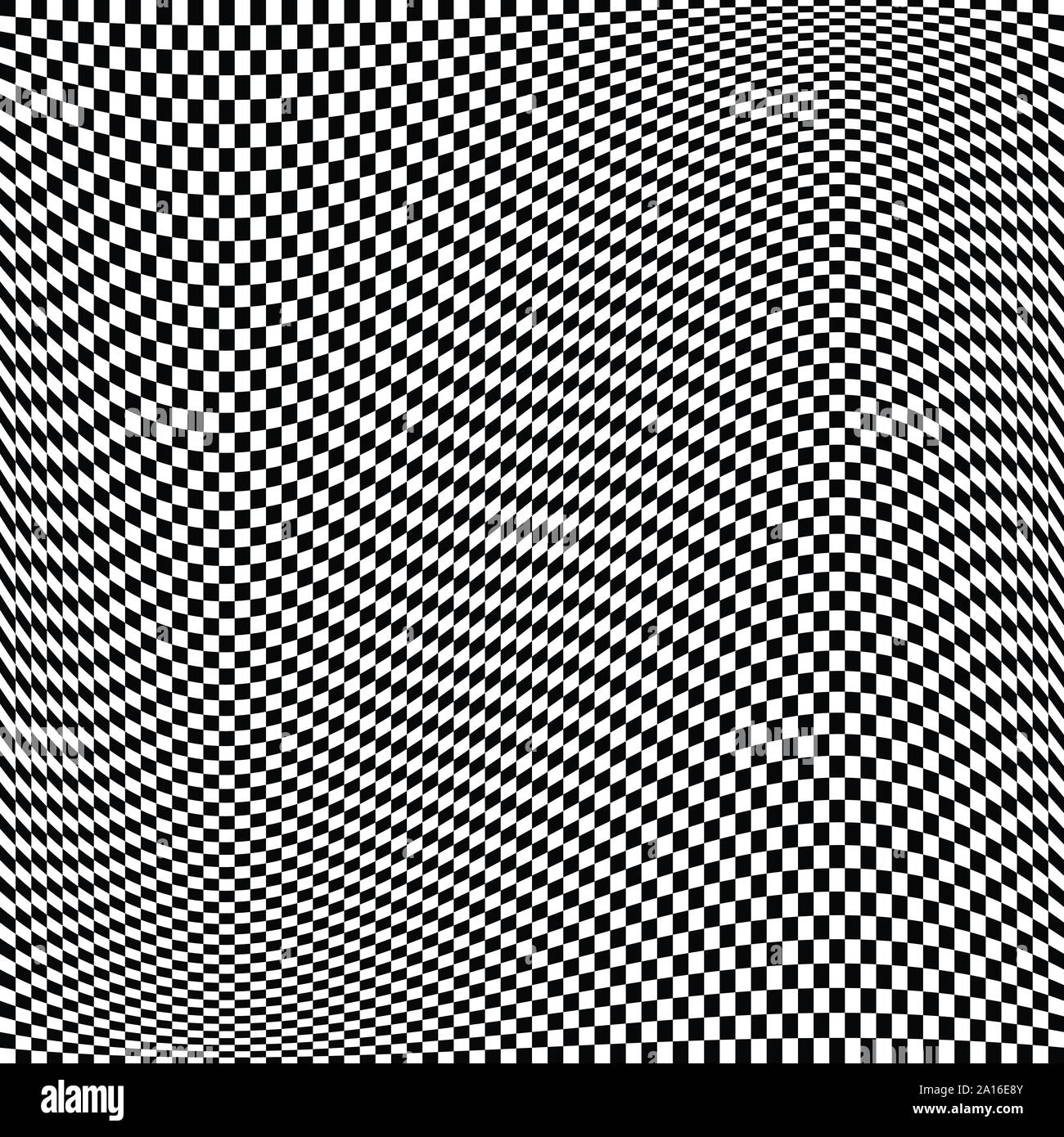Chess Pattern Ripple Oscillation, ripple, squeeze warp. Curve, camber element. Wavy, waving ...