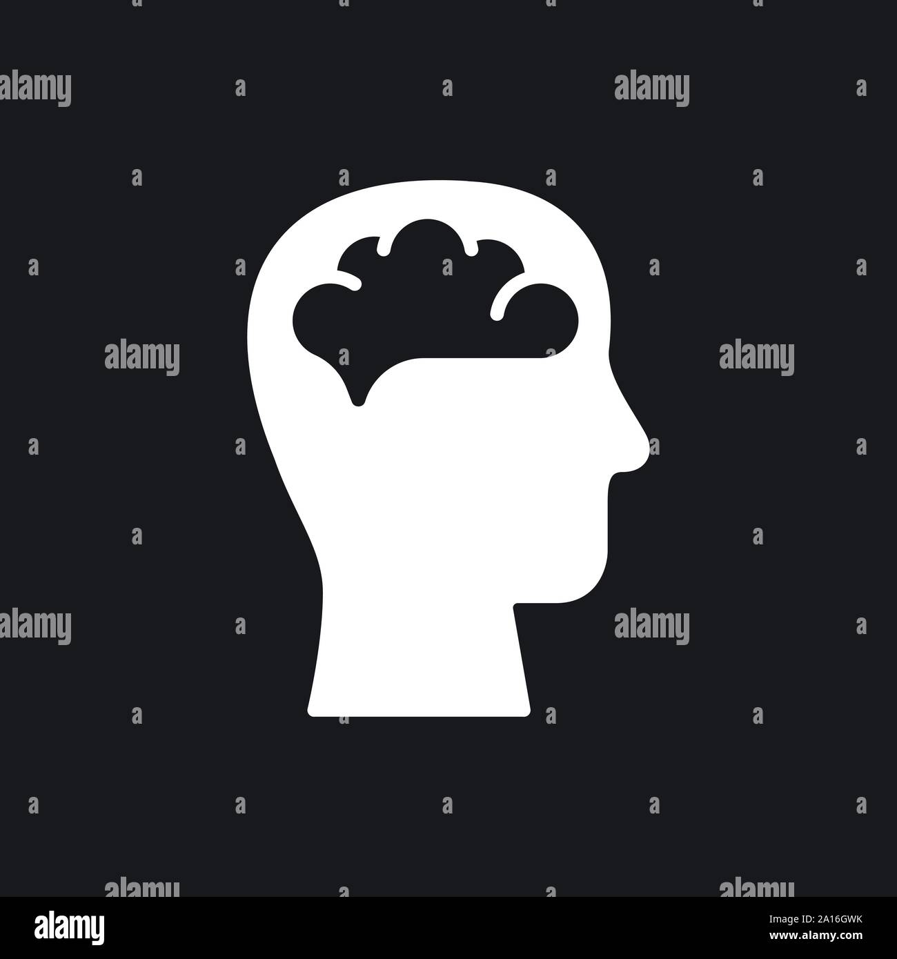 Brain vector icon. Simple illustration isolated on background Stock ...