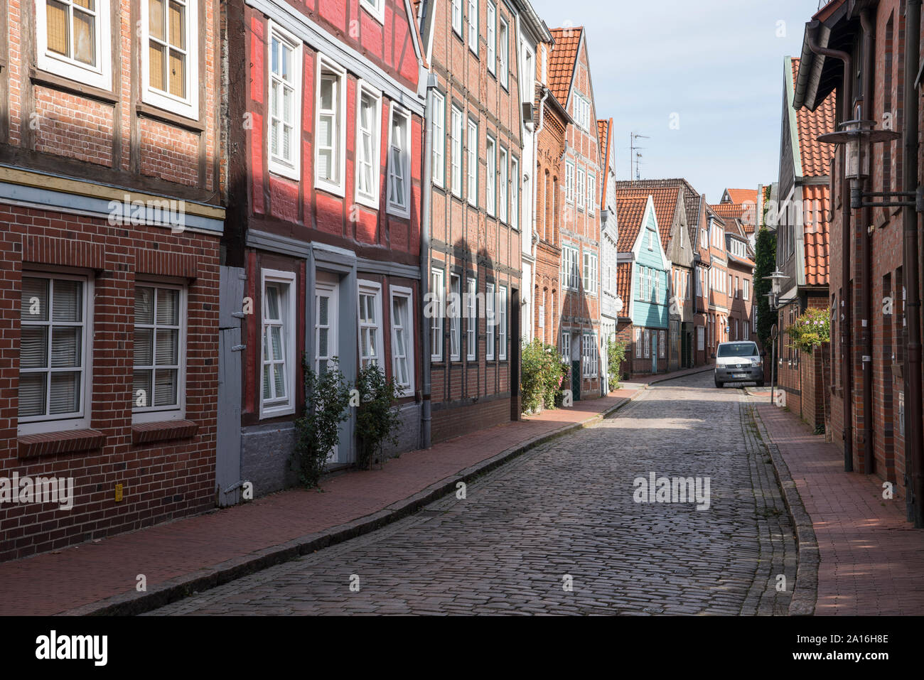 Narrow alley, Stade, Lower Saxony, Germany, Europe Stock Photo