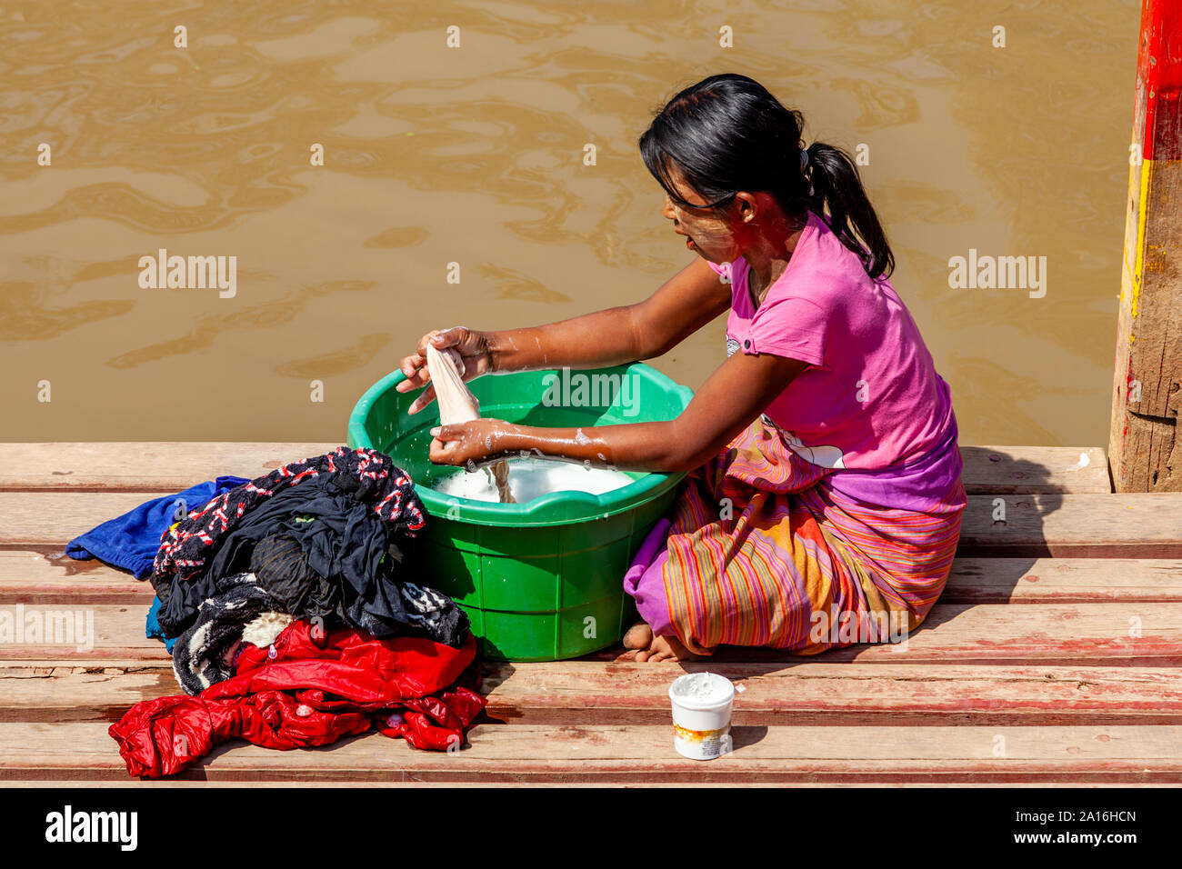 Hand washing clothes woman hi-res stock photography and images - Alamy