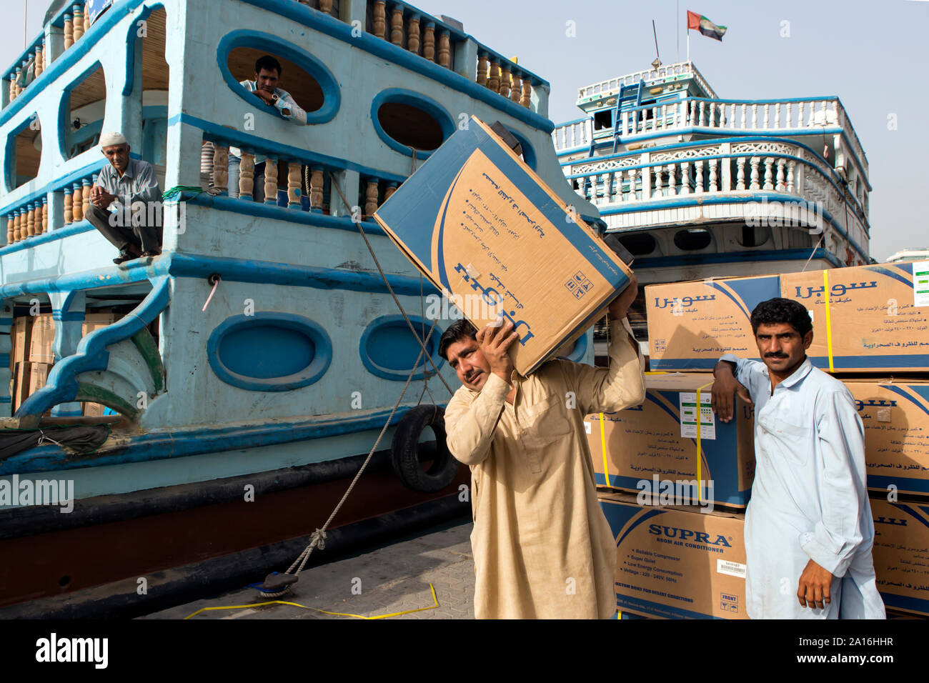 DUBAI Iranian merchants are loading boxes with air conditioners