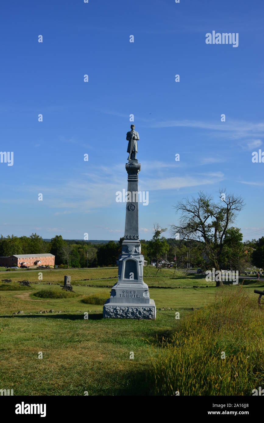 Civil war memorial at Gettysburg, Pennsylvania Stock Photo Alamy
