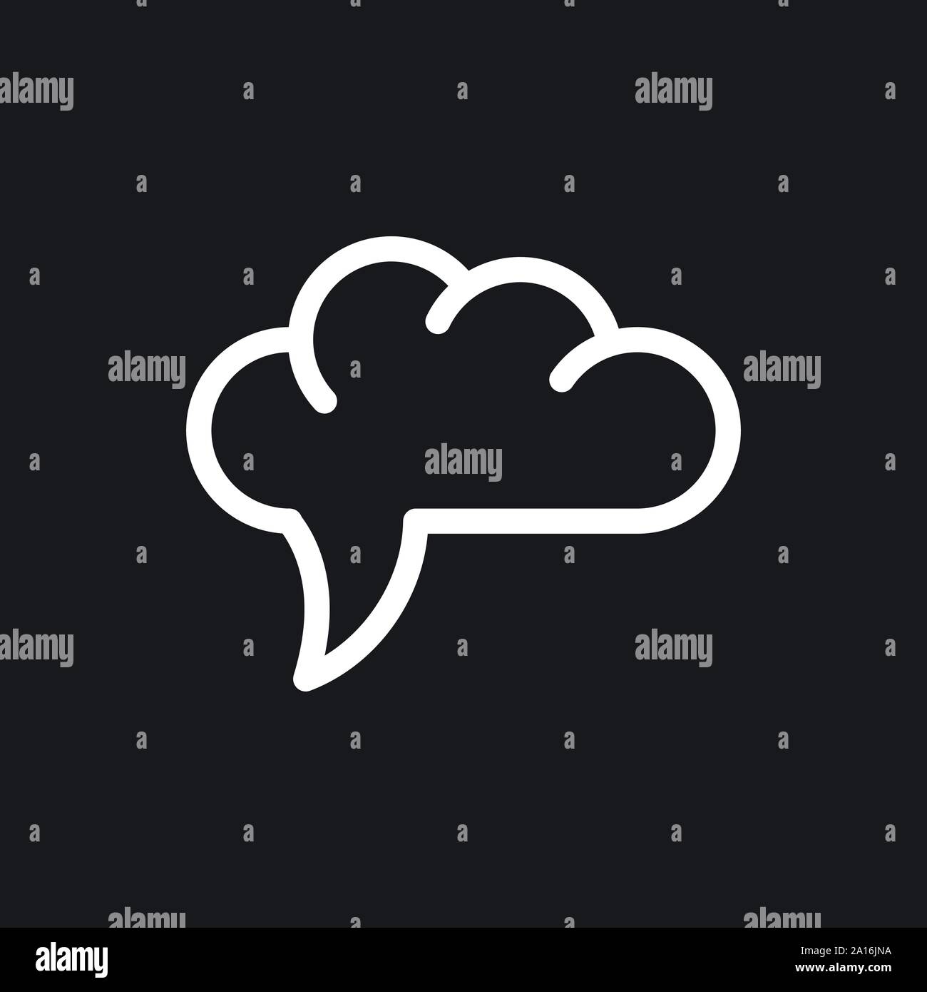 Brain vector icon. Simple illustration isolated on background Stock ...