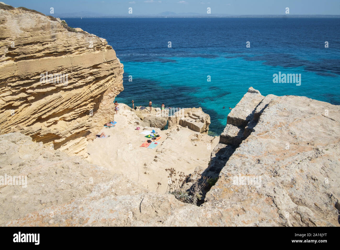 Favignana Island , Sicily Italy. Bue Marino Beach Stock Photo - Alamy