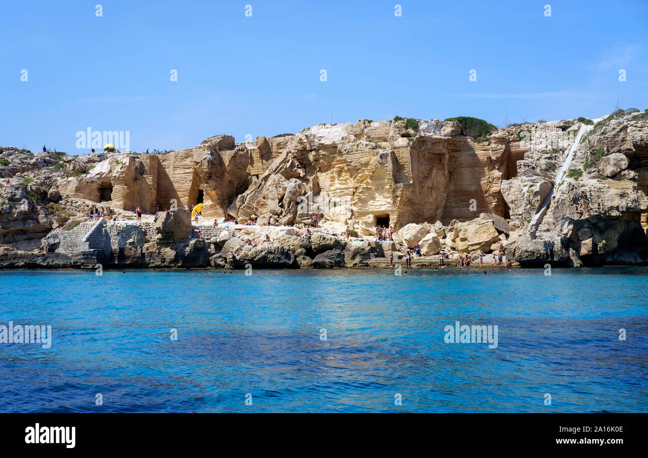 Favignana island , Sicily Italy. Bue Marino beach Stock Photo