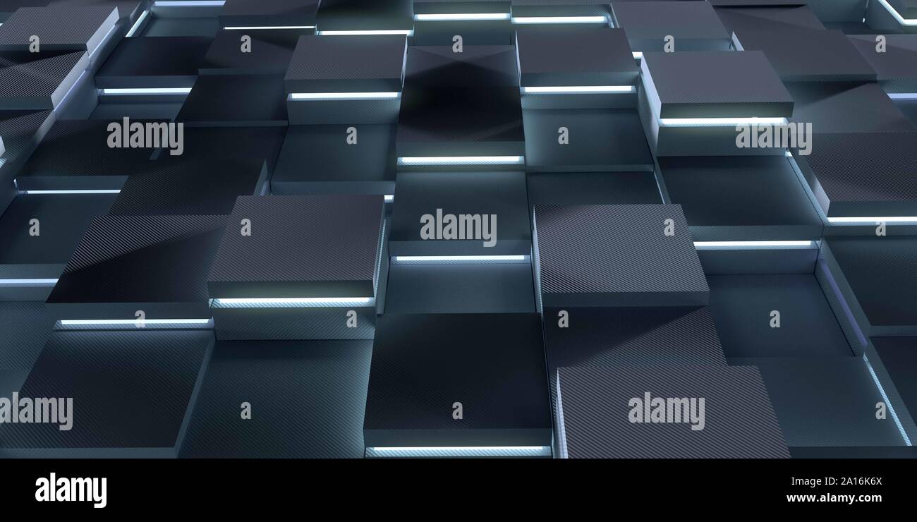 Futuristic 3d render illustration technology background. Abstract ...
