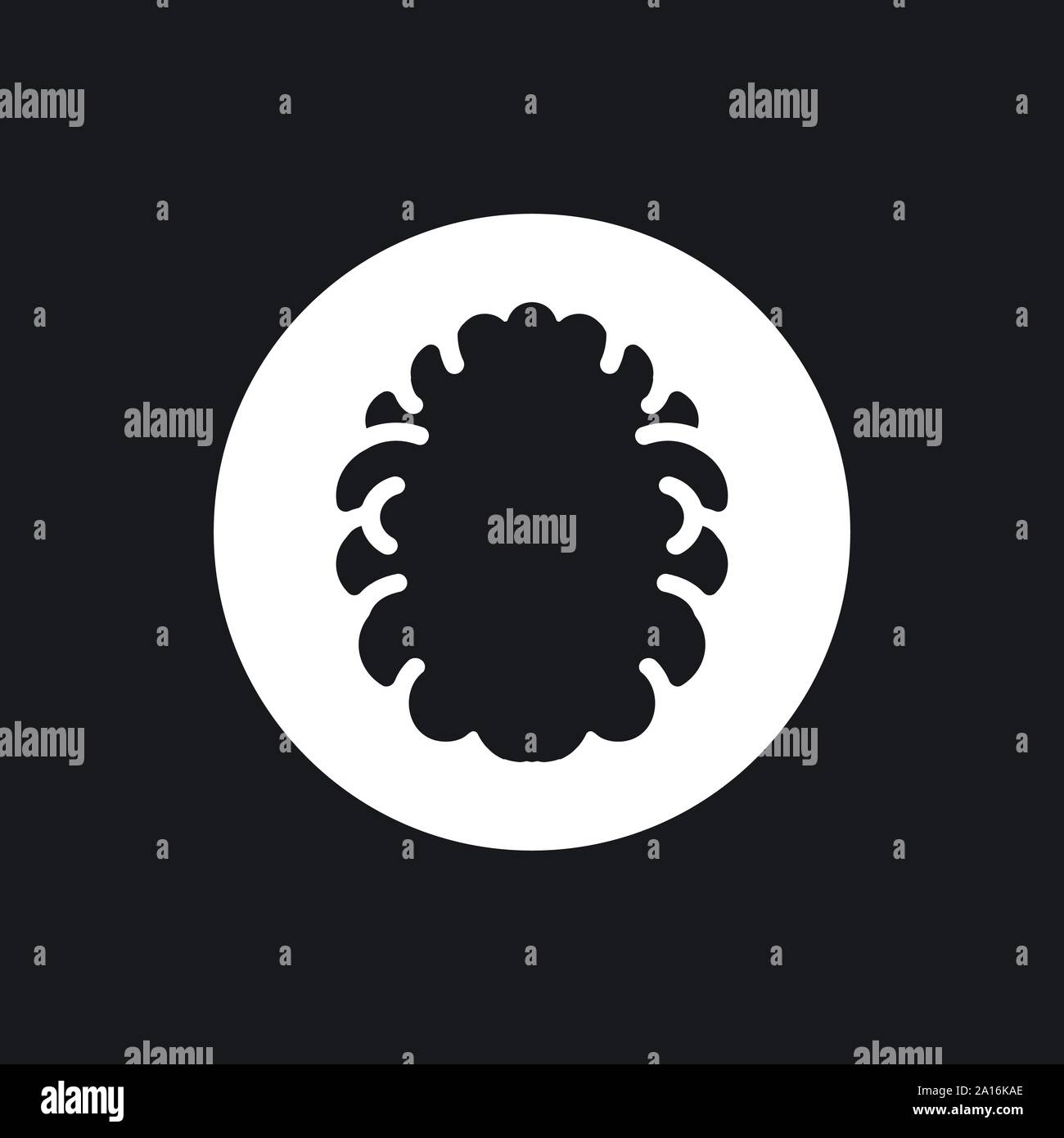 Vector illustration human brain design Black and White Stock Photos ...