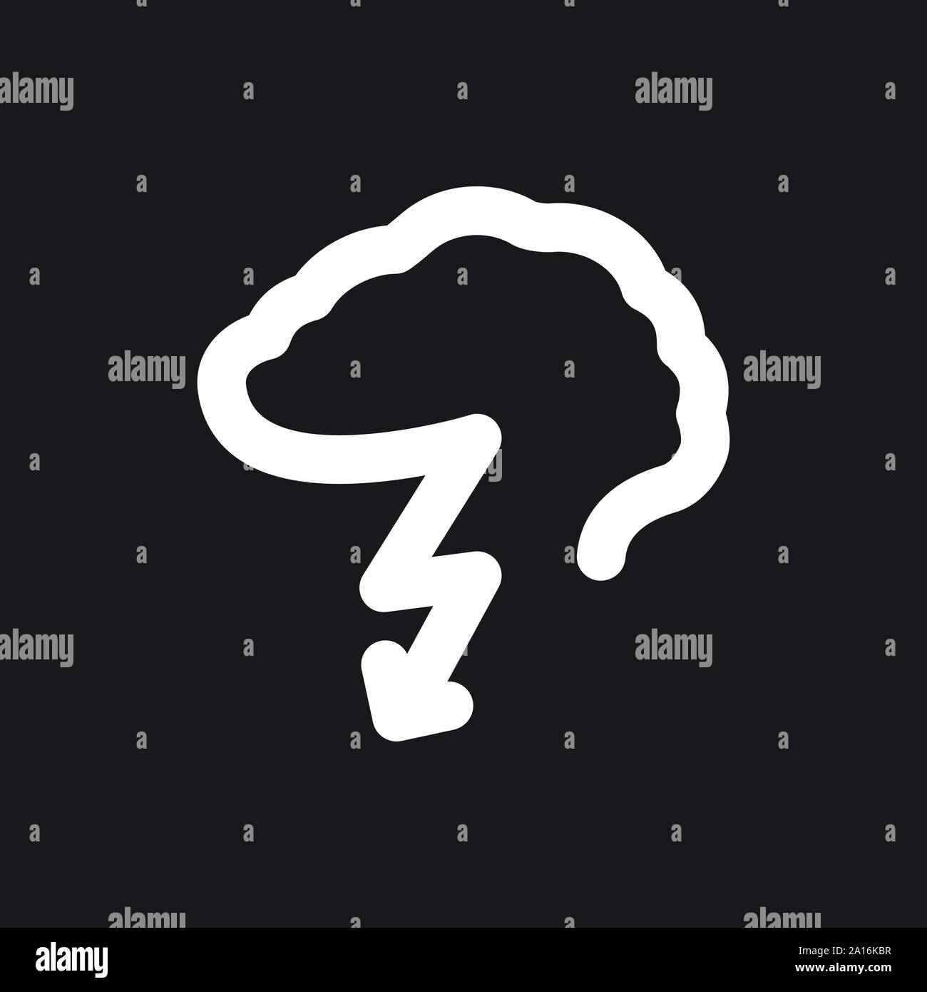 Brain vector icon. Simple illustration isolated on background Stock ...