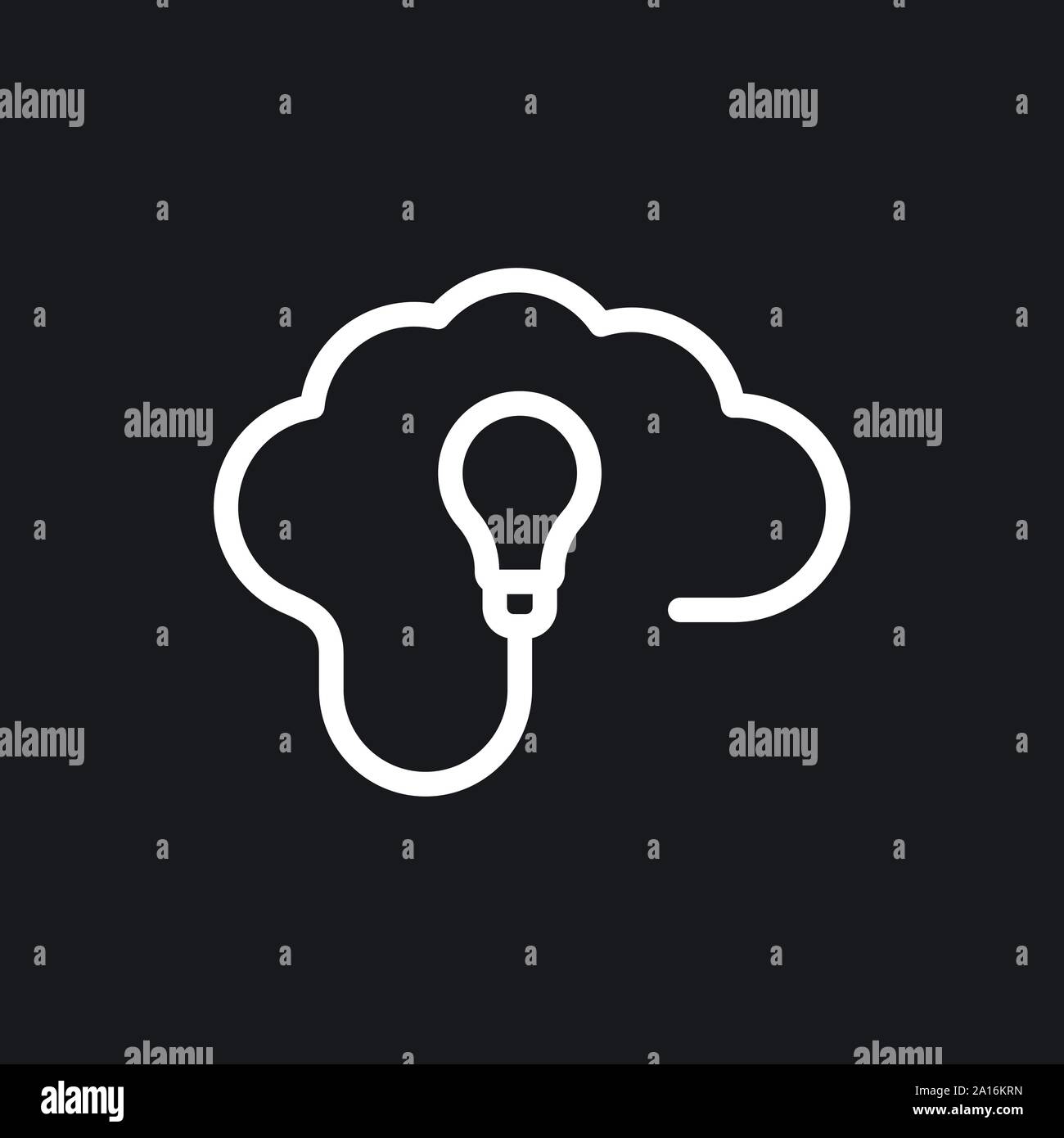 Brain vector icon. Simple illustration isolated on background Stock ...