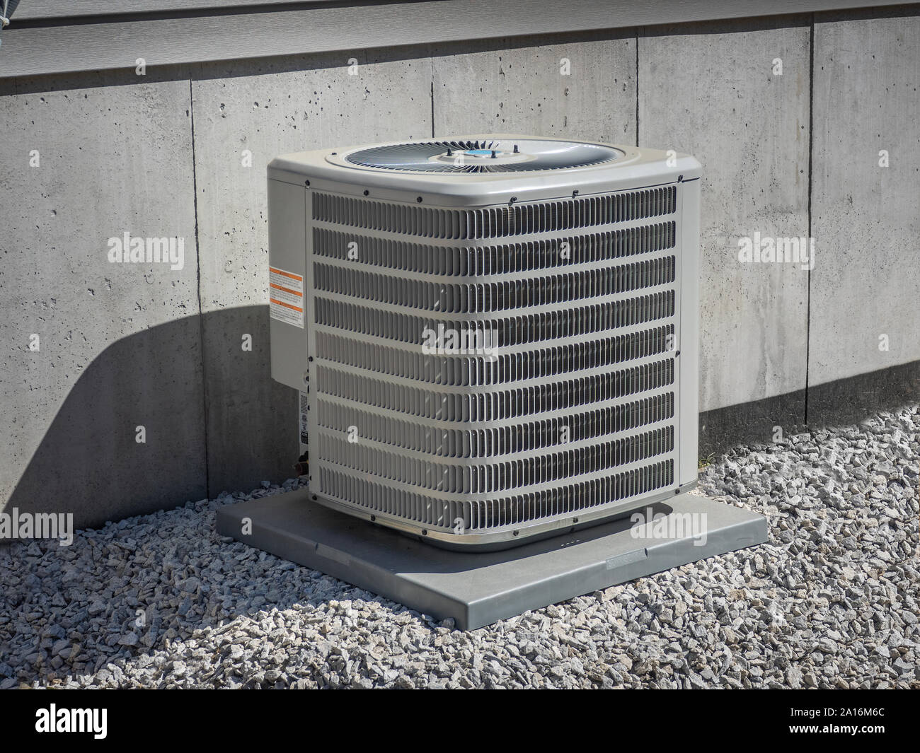 High efficiency modern AC-heater unit, energy save solution Stock Photo